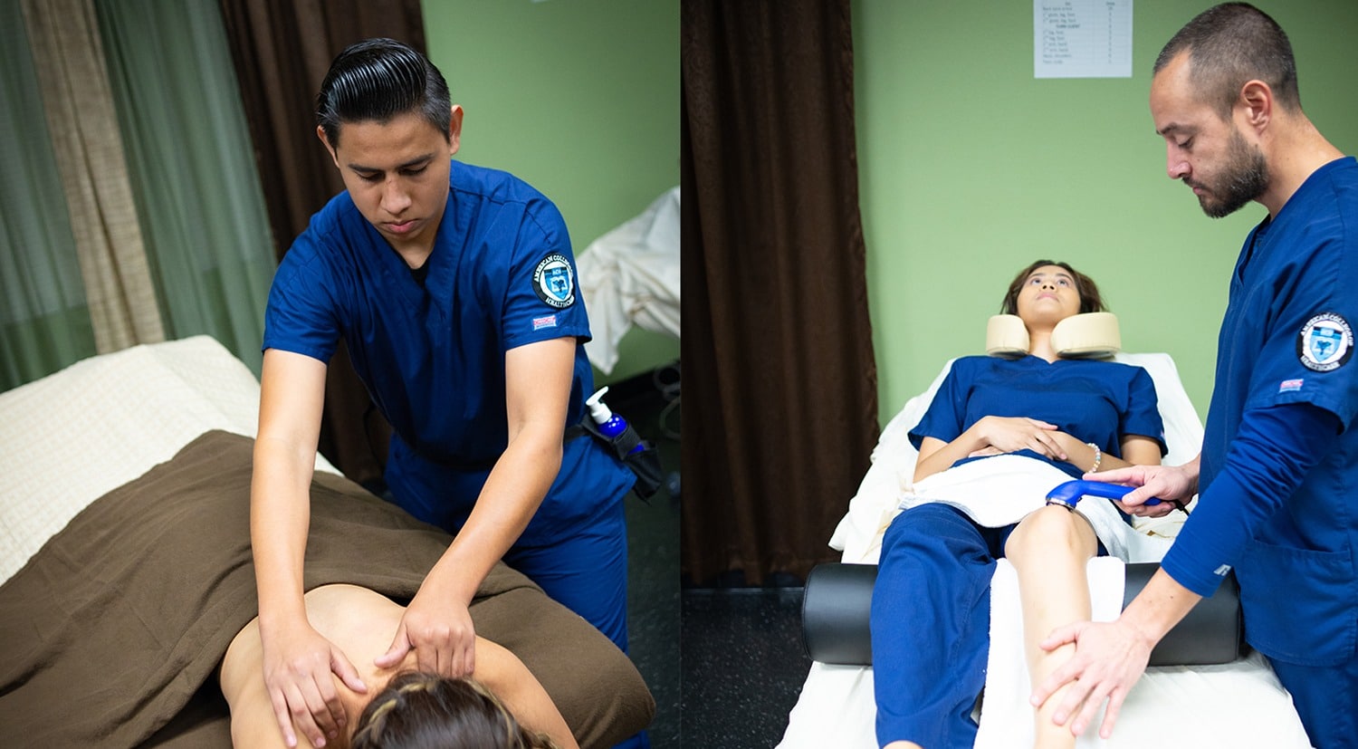Massage therapy training at ACHT