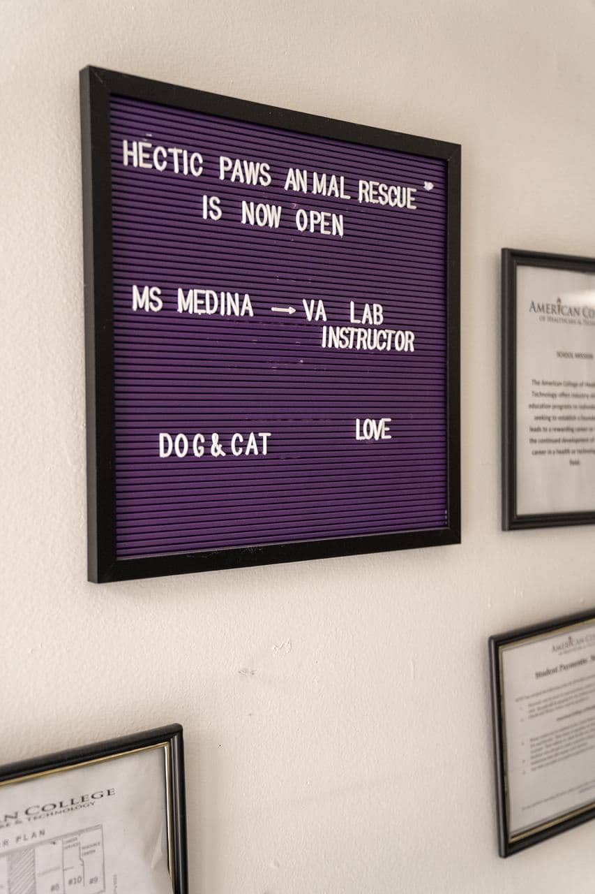 Veterinary assistant lab at ACHT Huntington Park